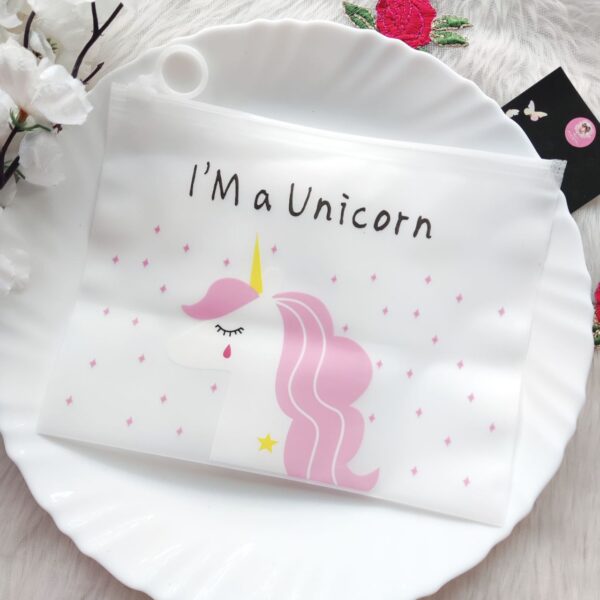 Unicorn Transparent Zip lock Pouch