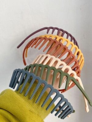 Matte Finish Elastic Heart Headband