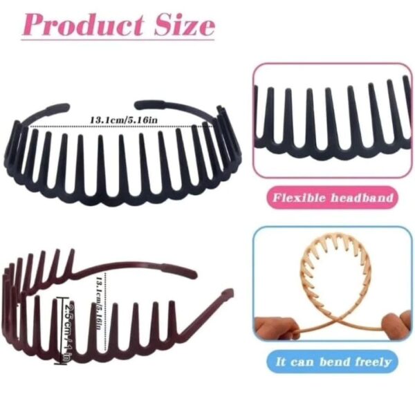 Matte Finish Elastic Heart Headband