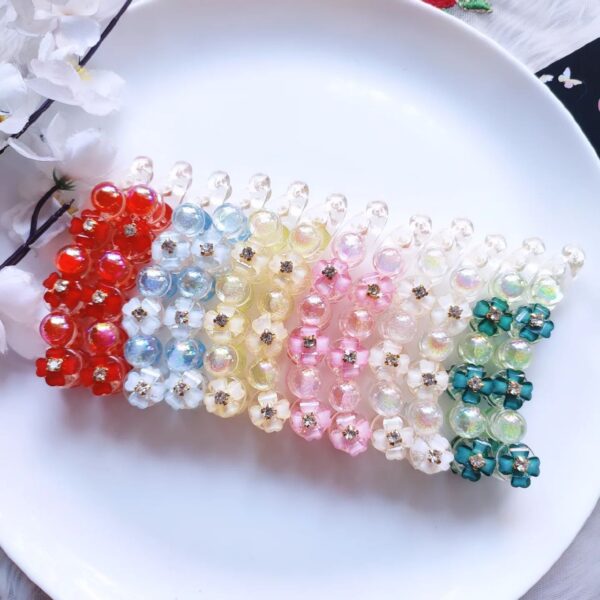 Glossy Floral Banana Clip