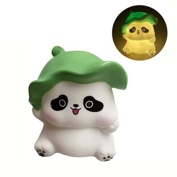 Green Cap Panda Lamp