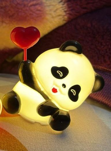 Heart Panda Lamp