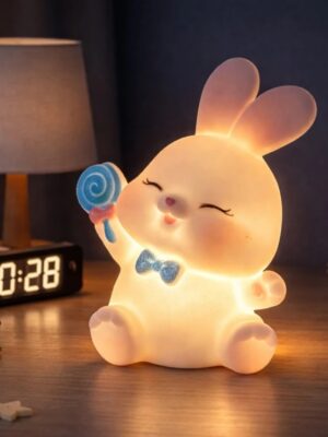 Oplus_16908288 Cute Lollipop Bunny Night Lamp