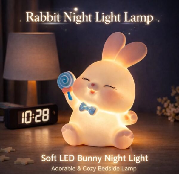 Cute Lollipop Bunny Night Lamp