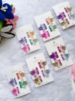Floral combo clip card
