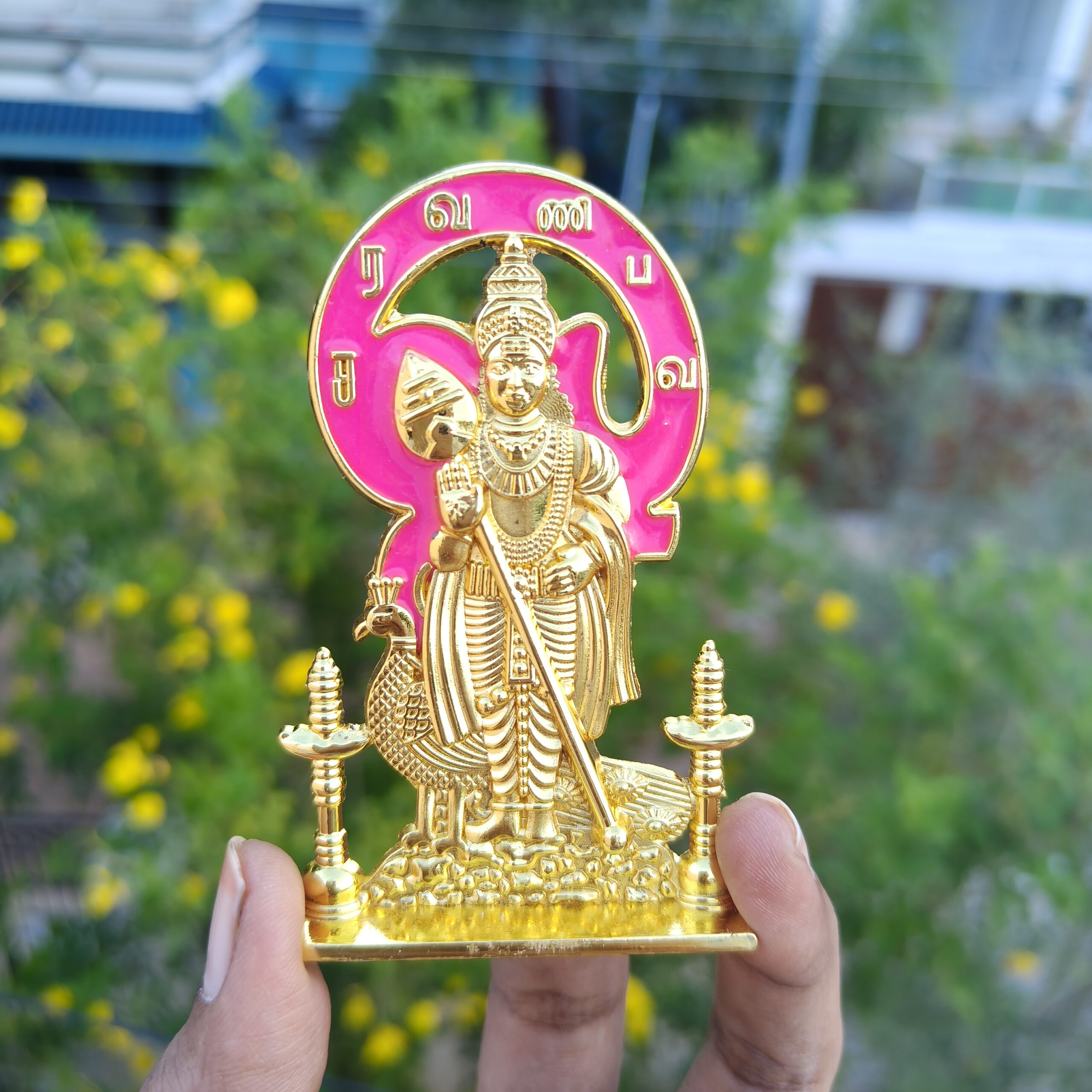 Murugar Vel Design Decorative Showpiece for Car dashboard, Pooja room