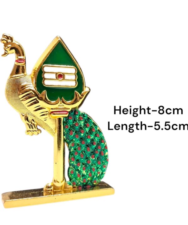 Murugar Mayil Vel Design Decorative Showpiece for Car dashboard, Pooja room
