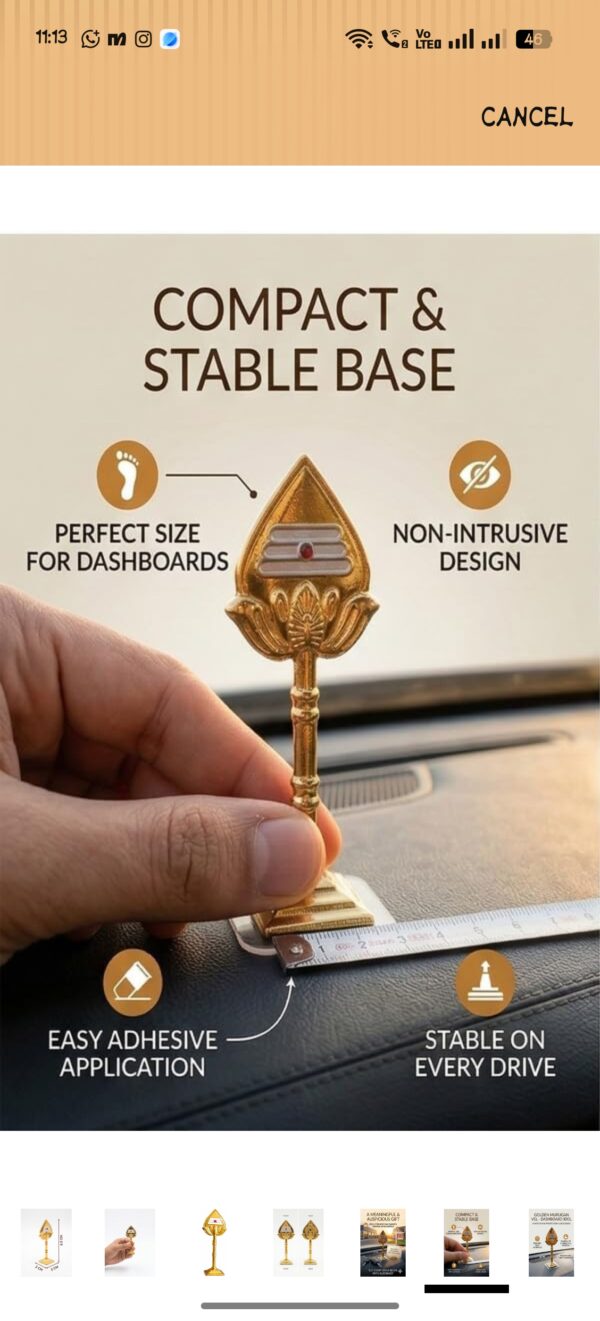 Murugar Vel for Car dashboard, Pooja room